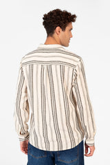 Men's Striped Long Sleeve Regular Fit Shirt