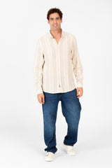 Men's Striped Long Sleeve Regular Fit Shirt