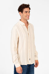 Men's Striped Long Sleeve Regular Fit Shirt