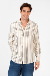 Men's Striped Regular Fit Long Sleeves Shirt