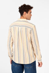 Men's Striped Regular Fit Long Sleeves Shirt