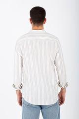 Mens Slim Fit Shirt With Front Pockets And Long Sleeves