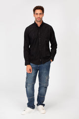 Men's Long Sleeved Striped Slim Fit Shirt In A Comfortable Practical Fit