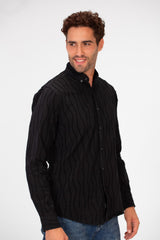 Men's Long Sleeved Striped Slim Fit Shirt In A Comfortable Practical Fit