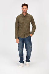 Men's Long Sleeved Striped Slim Fit Shirt In A Comfortable Practical Fit