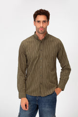 Men's Long Sleeved Striped Slim Fit Shirt In A Comfortable Practical Fit
