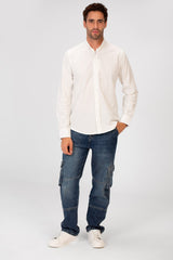 Men's Long Sleeved Striped Slim Fit Shirt In A Comfortable Practical Fit