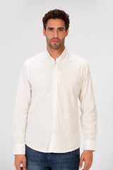 Men's Long Sleeved Striped Slim Fit Shirt In A Comfortable Practical Fit