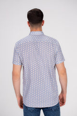 Men's Short Sleeves Classic Jakar Regular Fit Shirt That Feature A Unique Cut