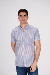 Men's Short Sleeves Classic Jakar Regular Fit Shirt That Feature A Unique Cut