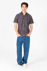 Men's Slim Fit Dotted Half Sleeve Shirt