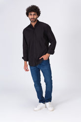 Mens Basic Plain Shirt With Collar And Basic Details For Every Day