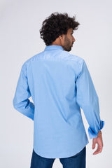 Mens Basic Plain Shirt With Collar And Basic Details For Every Day
