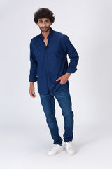 Mens Basic Plain Shirt With Collar And Basic Details For Every Day