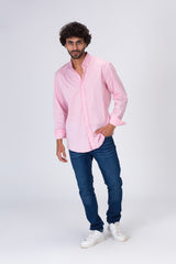 Mens Basic Plain Shirt With Collar And Basic Details For Every Day