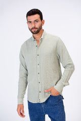 Men's Basic Plain Slim Fit Long Sleeve Shirt