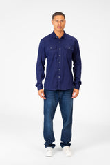 Men's Basic Slim Fit Shirt With Front Pockets