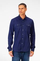 Men's Basic Slim Fit Shirt With Front Pockets