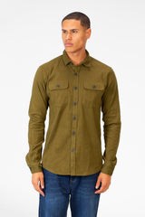 Men's Basic Slim Fit Shirt With Front Pockets