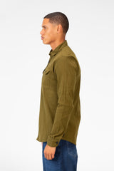 Men's Basic Slim Fit Shirt With Front Pockets