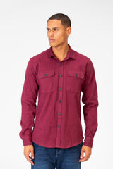 Men's Basic Slim Fit Shirt With Front Pockets