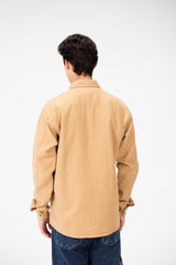 Men's Linen Slim Fit Long Sleeve Shirt