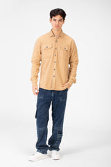 Men's Linen Slim Fit Long Sleeve Shirt