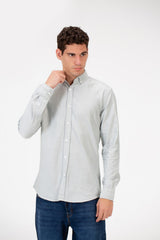 Men's Basic Slim Fit Long Sleeve Shirt