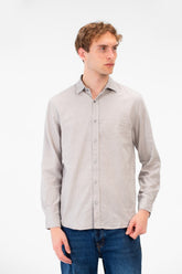 Men's Basic Long Sleeve Regular Fit Collar Shirt