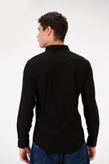 Men's Basic Plain Slim Fit Shirt In Comfortable Material