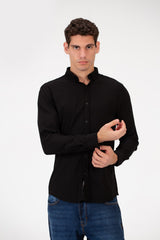 Men's Basic Plain Slim Fit Shirt In Comfortable Material