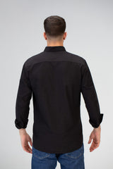 Mens Basic Plain Slim Fit Long Sleeves Shirt