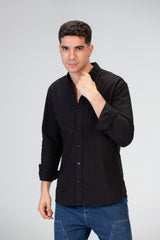 Mens Basic Plain Slim Fit Long Sleeves Shirt