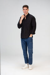 Mens Basic Plain Slim Fit Long Sleeves Shirt