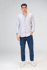 Mens Basic Plain Slim Fit Long Sleeves Shirt