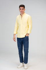 Mens Basic Plain Slim Fit Long Sleeves Shirt
