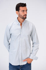 Mens Basic Plain Slim Fit Long Sleeves Shirt