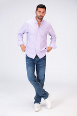 Mens Basic Plain Slim Fit Long Sleeves Shirt