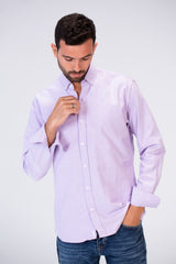 Mens Basic Plain Slim Fit Long Sleeves Shirt