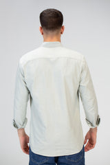 Mens Basic Plain Slim Fit Long Sleeves Shirt