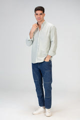 Mens Basic Plain Slim Fit Long Sleeves Shirt