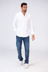 Mens Basic Plain Slim Fit Long Sleeves Shirt