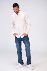 Mens Basic Plain Slim Fit Long Sleeves Shirt