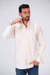 Mens Basic Plain Slim Fit Long Sleeves Shirt
