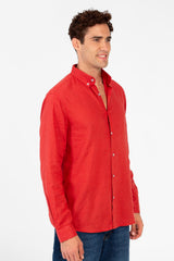 Men's Basic Linen Regular Fit Shirt