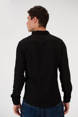 Men's Slim Fit Long Sleeve Basic Shirt