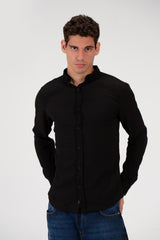 Men's Slim Fit Long Sleeve Basic Shirt