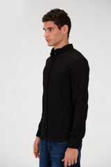 Men's Slim Fit Long Sleeve Basic Shirt