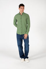 Men's Slim Fit Long Sleeve Basic Shirt