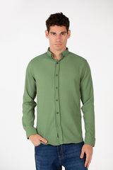 Men's Slim Fit Long Sleeve Basic Shirt